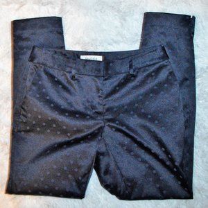 NWOT Nautica Jacquard Style Polka Dot Ankle Navy Blue Pants Size 2